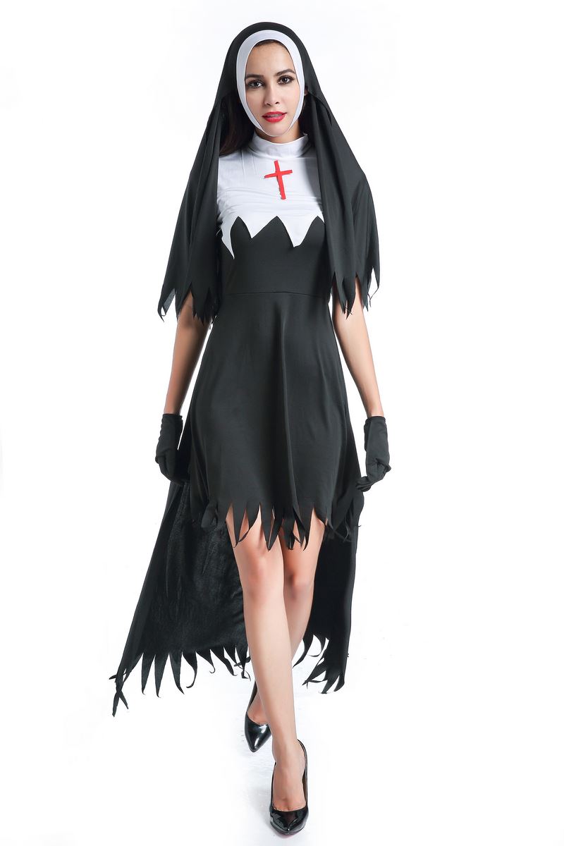 F1783 Womens Dreadful Nun Plus Size Costume